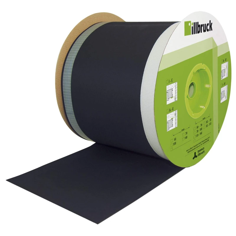 ILLBRUCK 302684 EPDM Outer Film ME 220 100 mm x 1.2 x 25 m Black