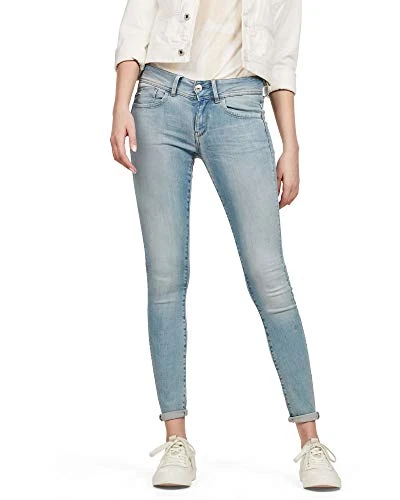 G-STAR RAW Women's Lynn D-mid Waist Super Skinny Jeans, Blue (lt aged A933-424), 36W / 30L - Image 1