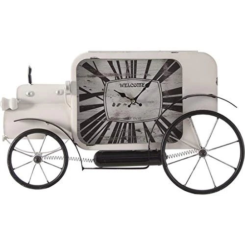 Desconocido B and B White Composite Truck Clock, One Size