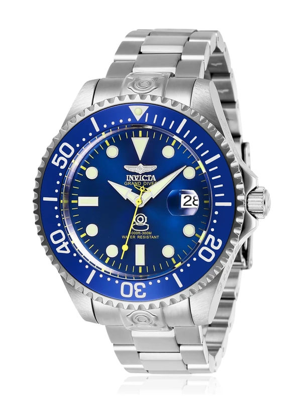 Invicta Grand Diver 27611 Men's Watch - Waterproof - Analogue - Automatic Movement - stainless steel with blue dial - 47mm - Image 1