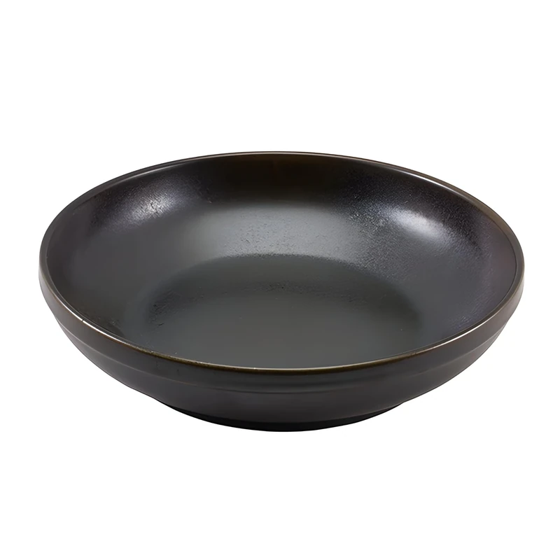 Genware Terra Porcelain Black Coupe Bowl 27.5cm, CB-PBK27, Pack of 6