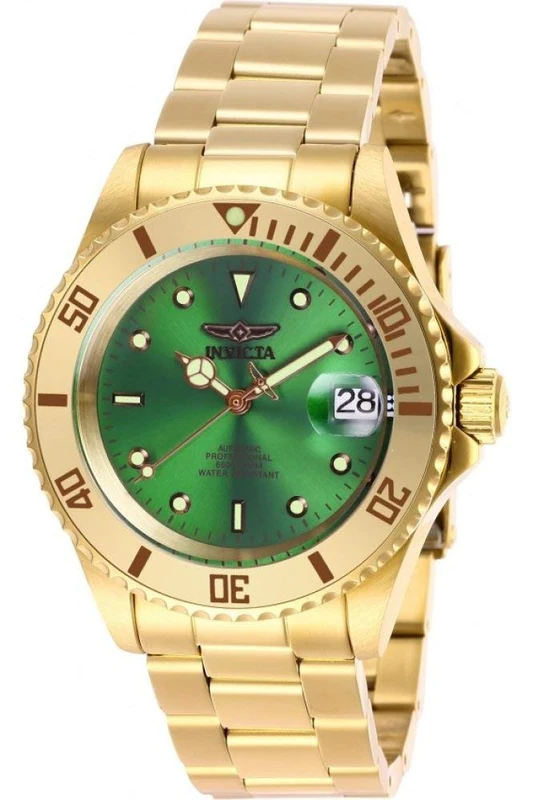 INVICTA Connection 28665 Men's Watch - Waterproof - Analogue - Automatic Movement - Stainless Steel with Green dial - 40mm