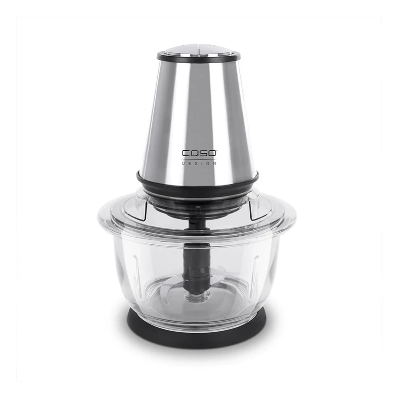 CASO UZ 400 - Universal Chopper 4 Premium Stainless Steel Knives, Heavy Duty Glass Container with 1.2 Litre Capacity, Ideal Chopper for Fruit, Vegetables, Fish, Meat, Nuts - Image 1