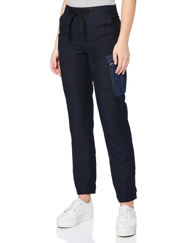 G-STAR RAW Women's Feldspar High Straight Cargo, Blue (mazarine blue D14330-B067-4213), 29W / 30L - Image 1