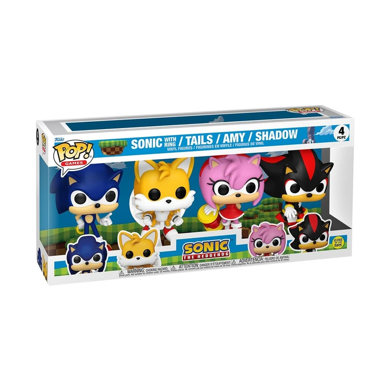 Funko POP Games: Sonic The Hedgehog - 4 Pack - Tails, Amy & More