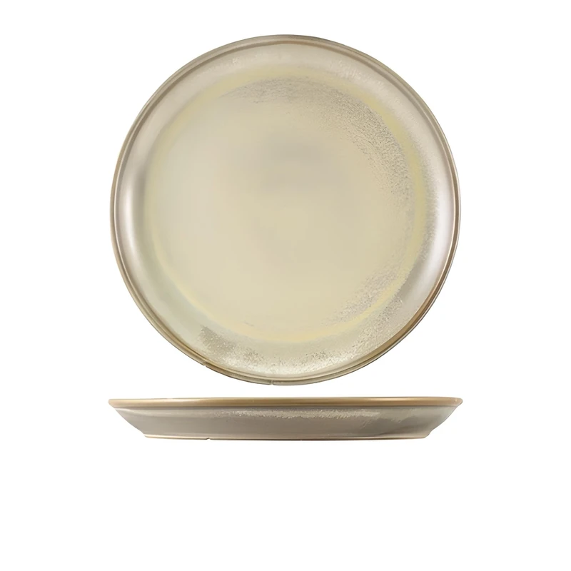 Genware Terra Porcelain Matt Grey Coupe Plate, 27.5cm, CP-PMG27, Pack of 6
