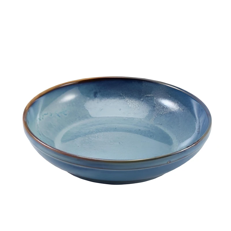 Genware CB-PBL27 Terra Porcelain Coupe Bowl, Aqua Blue, 2.1L Capacity, 275mm Diameter, Pack of 6