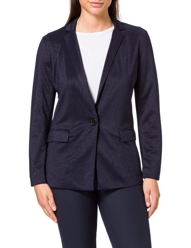 Armani Exchange Women's Double-Breasted Blazer Jacket, Blue (Blue Moon 1567), 18 (Manufacturer Size: 8)