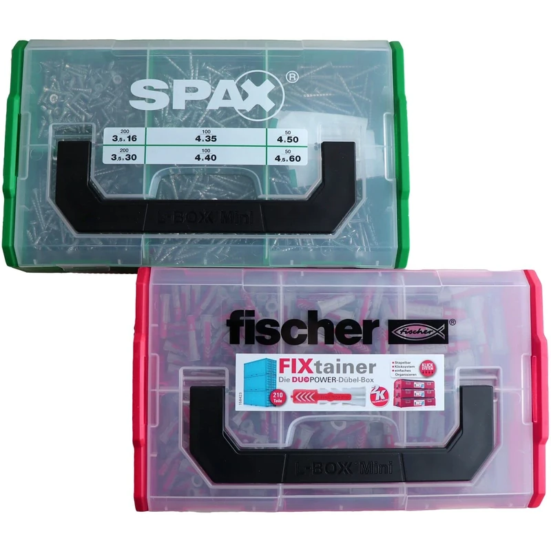 Secotec Fischer 118500218 Spax Dowels and Screw Set Red/Green