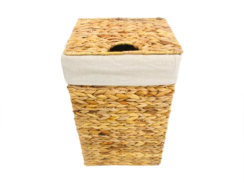 Trademark Innovations Wicker Laundry Hamper Basket with Lid and Liner