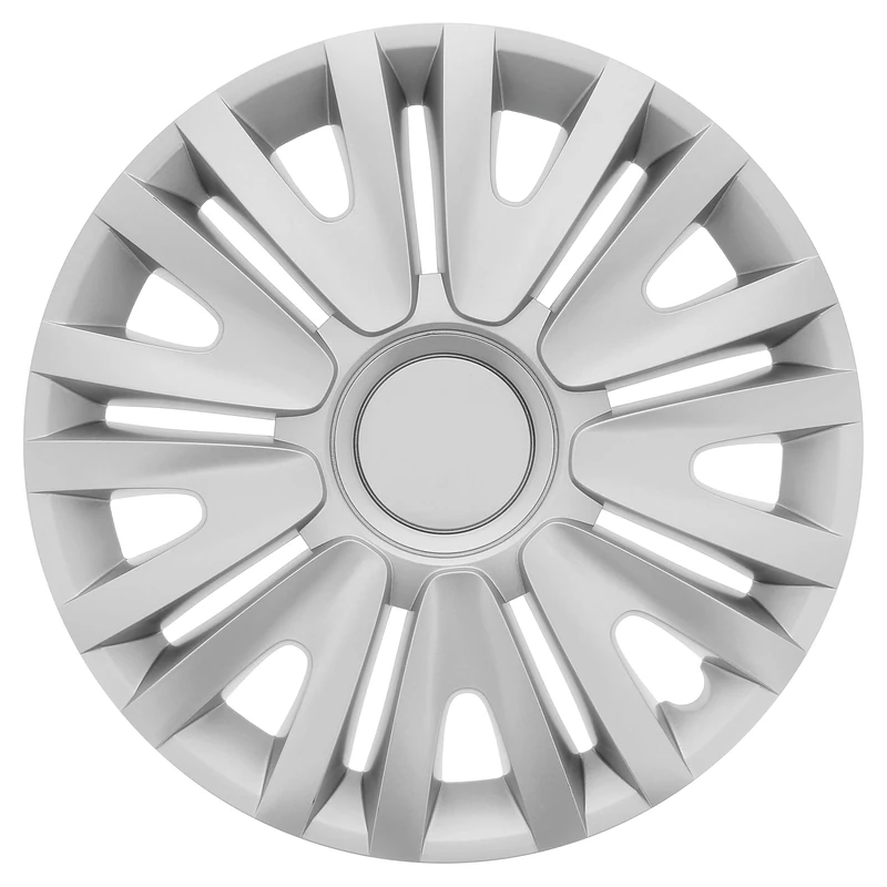 CAR+ VNJ6016 Wheel Trims 4-Piece Set, 16-Inch Diameter, Illinois Silver