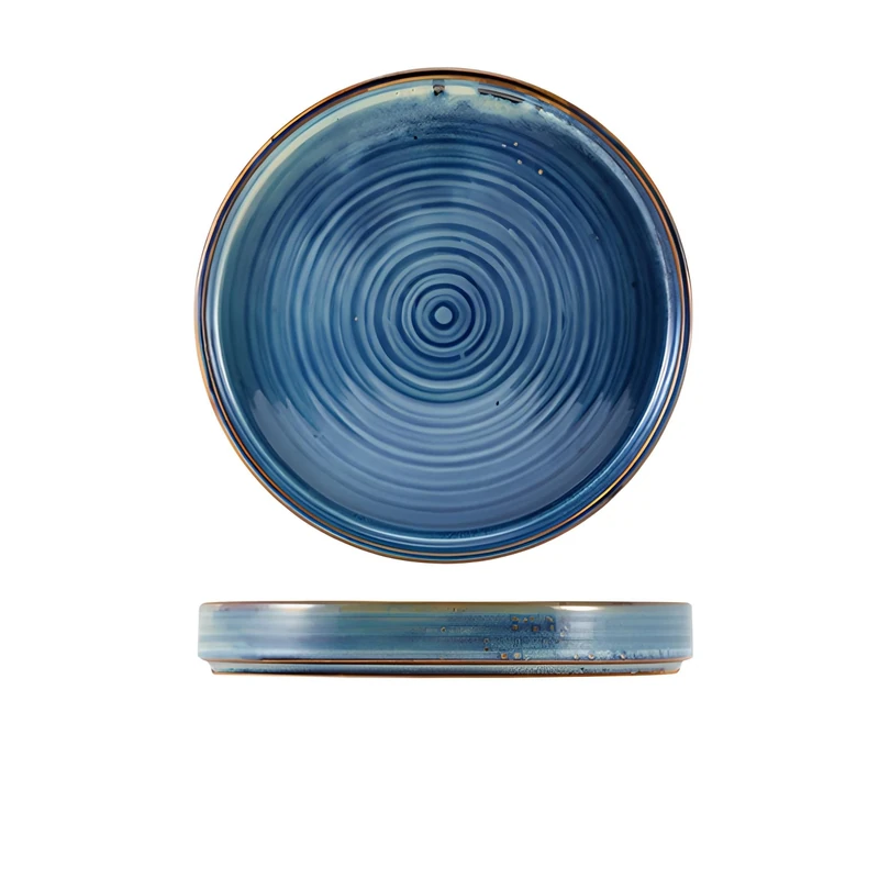 Genware Terra Porcelain, Aqua Blue, Presentation Plate, 210mm, PR-PBL21, Pack of 6