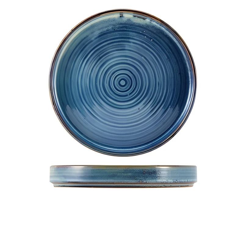 Genware Terra Porcelain, Aqua Blue, Presentation Plate, 260mm, PR-PBL26, Pack of 6