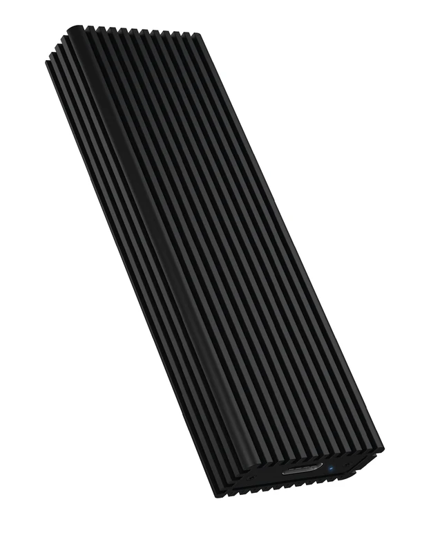 ICY BOX M.2 NVMe Enclosure for M.2 NVMe PCIe SSD, USB 3.1 (Gen 2, 10 Gpbs), USB-C & USB-A Cable, Aluminum, Black - Image 1