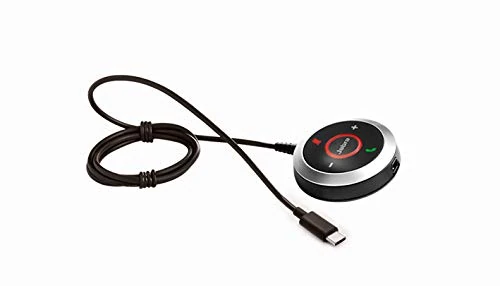 Jabra Evolve 80 Link Remote Control with Black Wire Press the Buttons – Remote Controls (Acoustic, Wired, Press the Buttons, Black)