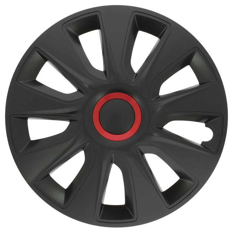 CAR+ Washington Wheel Cover Set, 16-Inch Diameter, Red/Black - Image 1
