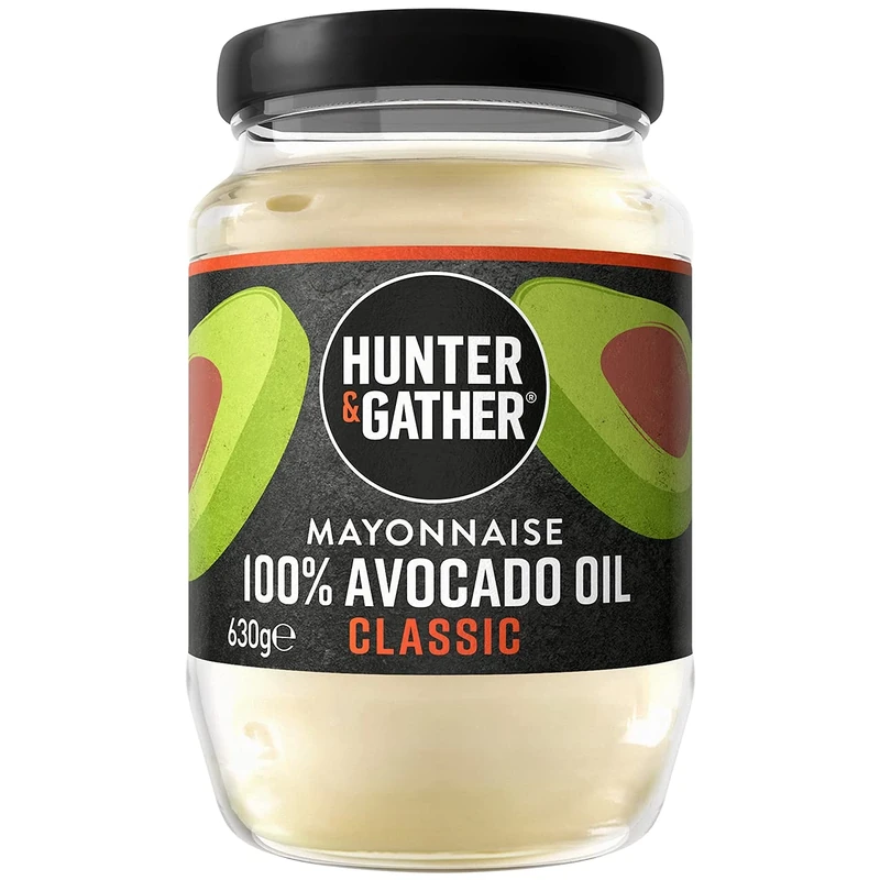 Hunter & Gather Avocado Oil Mayonnaise 630g | Seed Oil Free I Made with Pure Avocado Oil and British Free Range Egg Yolk | Paleo, Keto, Sugar & Gluten Free Avocado Mayo