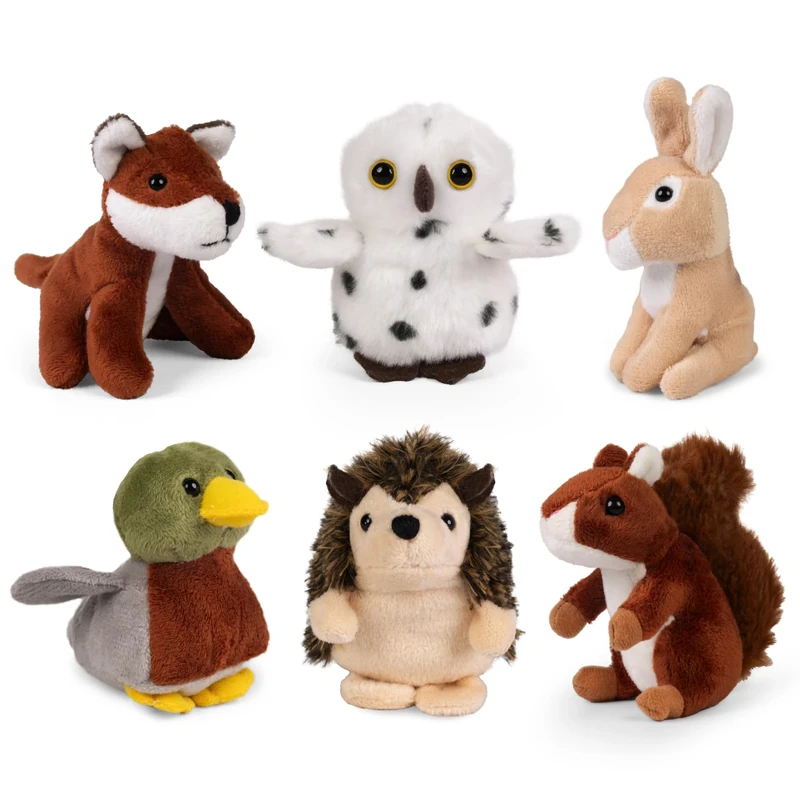 Living Nature Wildlife Buddies – 6 x 9 cm Realistic Mini Woodland Animal Plush Toys, Cuddly Stuffed Animals for Kids & Collectors