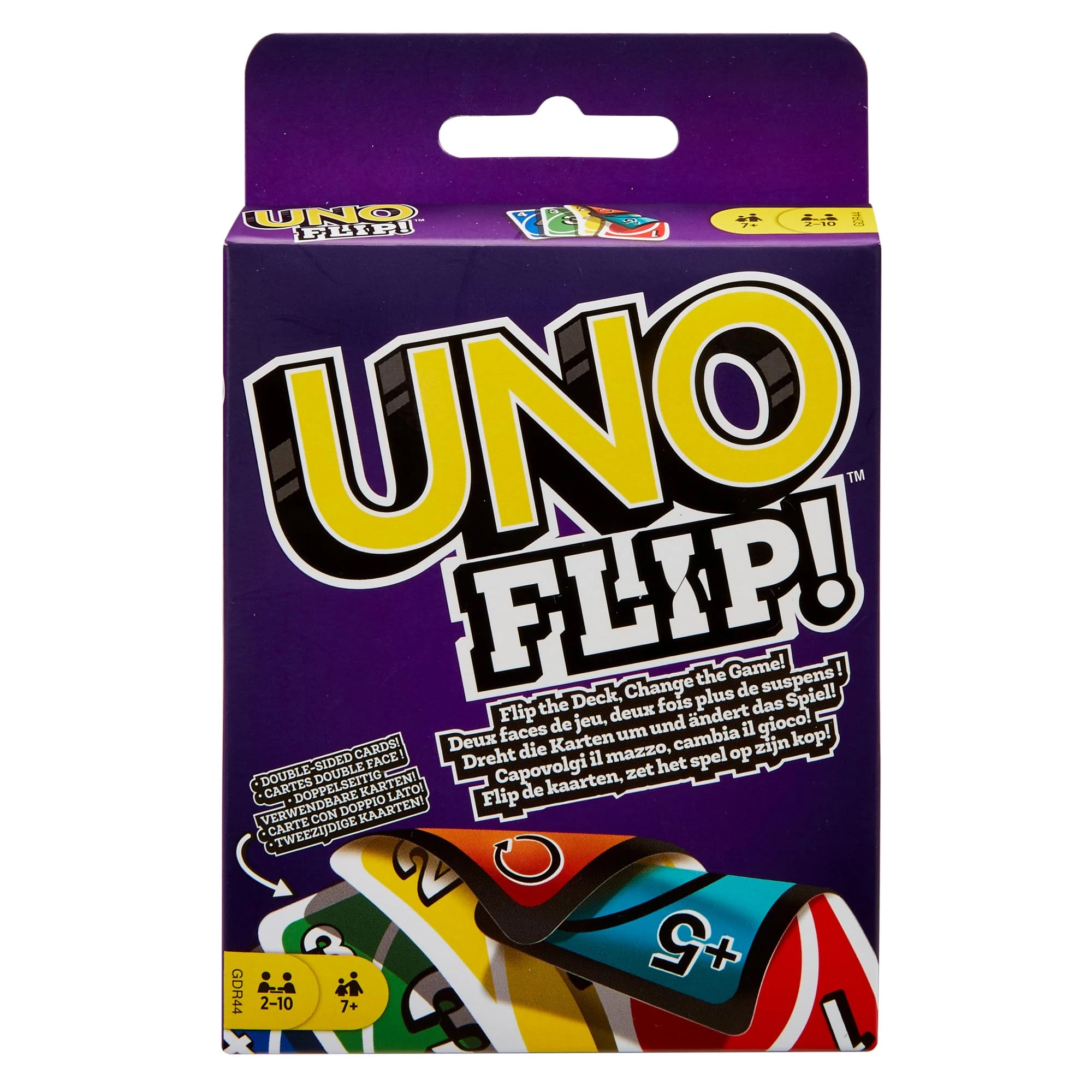 Mattel Games UNO FLIP! Family Card Game for Adults, Teens & Kids, Double-sided Deck with Special Flip Card, 112 Cards, 7 Year Old and Up, GDR44
