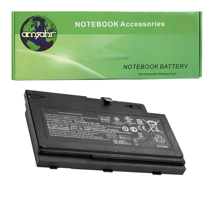 amsahr HSTNN-DB7L-03 Replacement Battery for HP HSTNN-DB7L, HP ZBook 17 G4-2ZC18ES, 852527-222, HSTNN-DB7L AA06XL - Includes Stereo Earphone ()