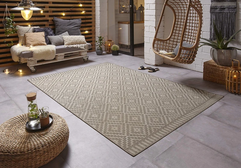 freundin Home Collection In- & Outdoor Rug Breeze Taupe 160 x 230 cm