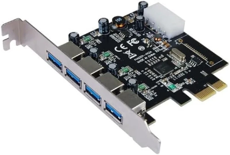 Longshine USB 3.0 Card PCIe 4 External Including SATA Power Cable Retail Serial ATA SATA LCS-6380-4