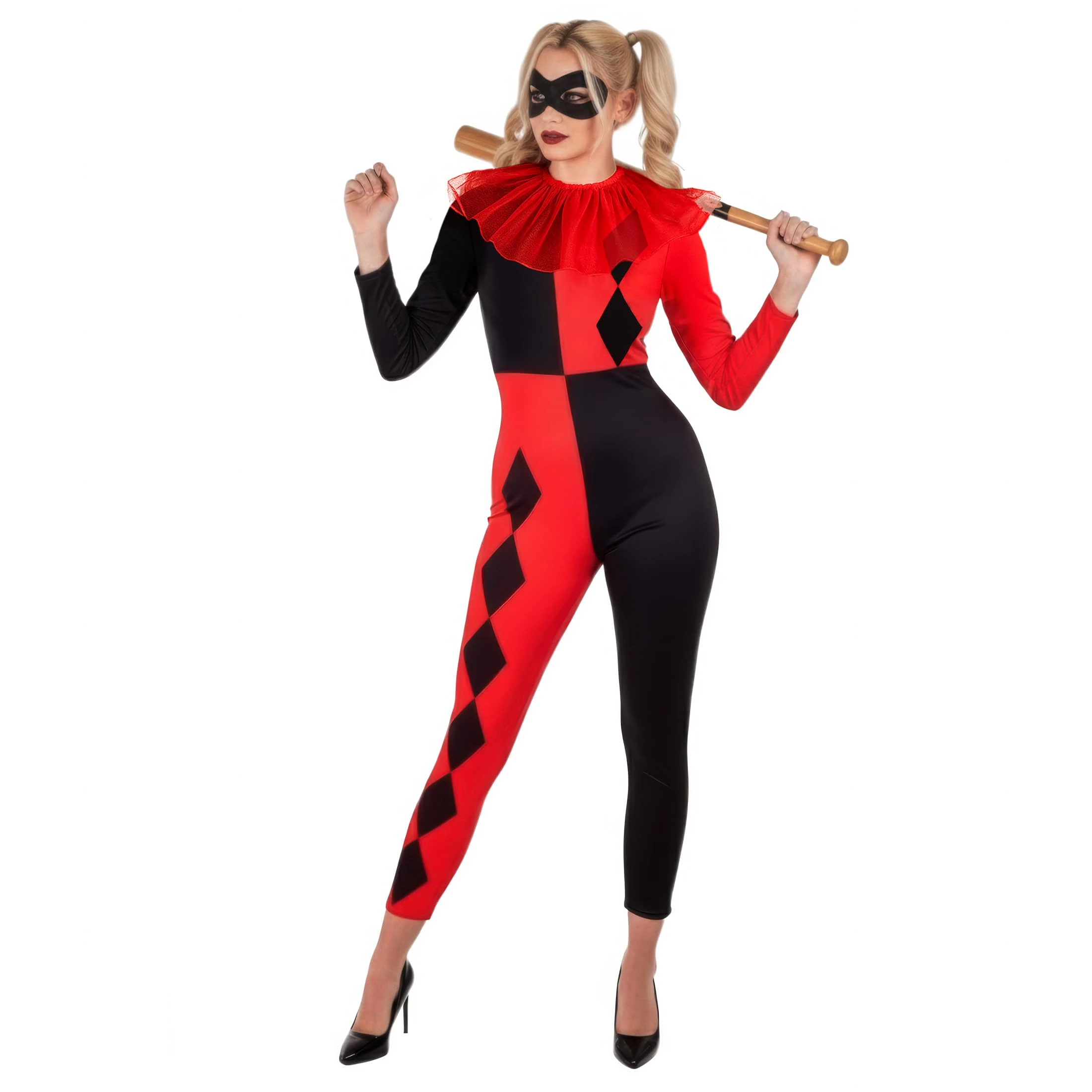 Fun Shack Jester Costume for Women, Harlequin Halloween Costume, Ladies Jester Outfit, Halloween Costumes Adult Women, X-Small