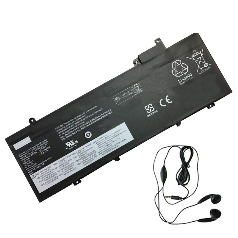 amsahr L17M3P71-03 Replacement Battery for LENOVO L17M3P71, T480s, 01AV478, 01AV479, L17L3P71 - Includes Stereo Earphone ()