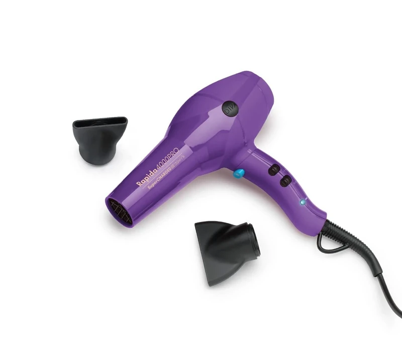Diva Pro Styling Rapida 4000 Pro Dryer 2200 W Professional Hairdryer with Ionic Conditioning, Violet, 1.2 kg, PRO113