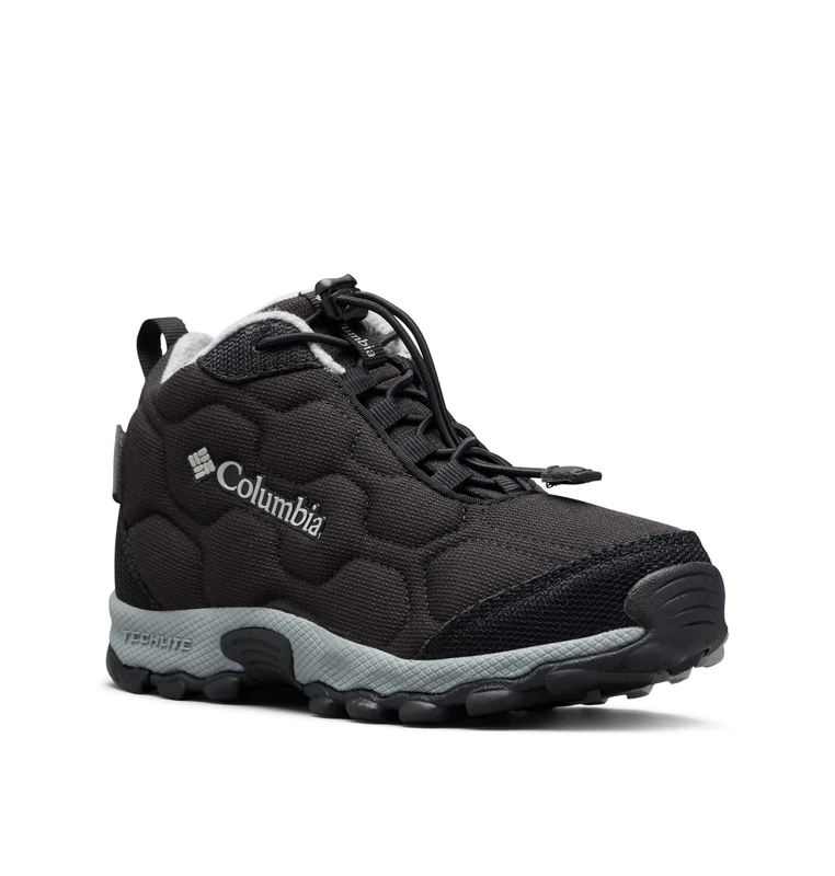 Columbia KIDS FIRECAMP MID 2 WATERPROOF Waterproof Unisex Kids Mid Rise Trekking And Hiking Boots, Black x Monument - Children, 9 UK - Image 1