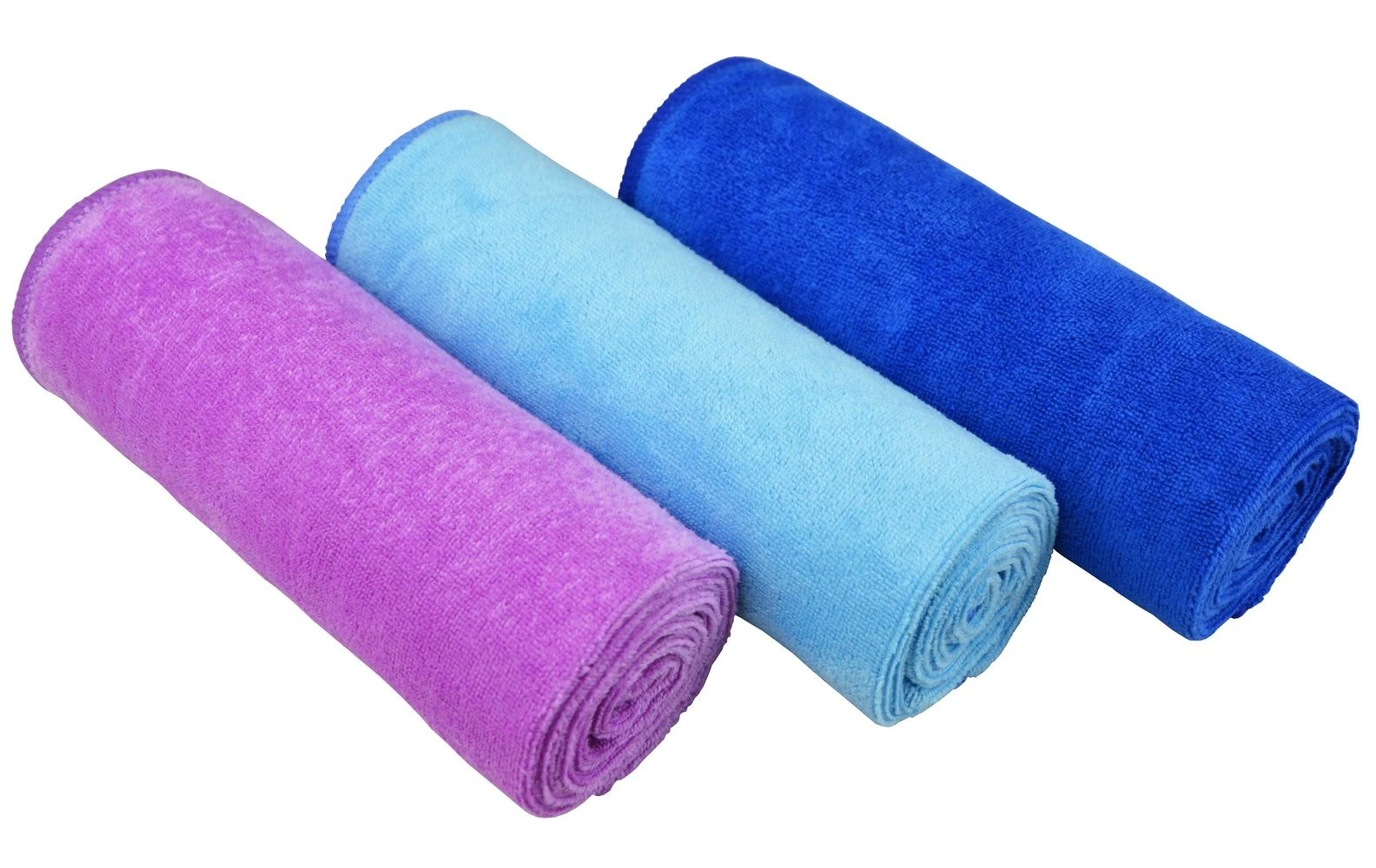 MAYOUTH Microfibre Sports Towels Fast Drying & Absorbent Gym Towel Workout Sweat Towels for Gym Fitness,Yoga, Camping 3-Pack 40cm X80cm, Dark Blue+ Light Blue+Purple