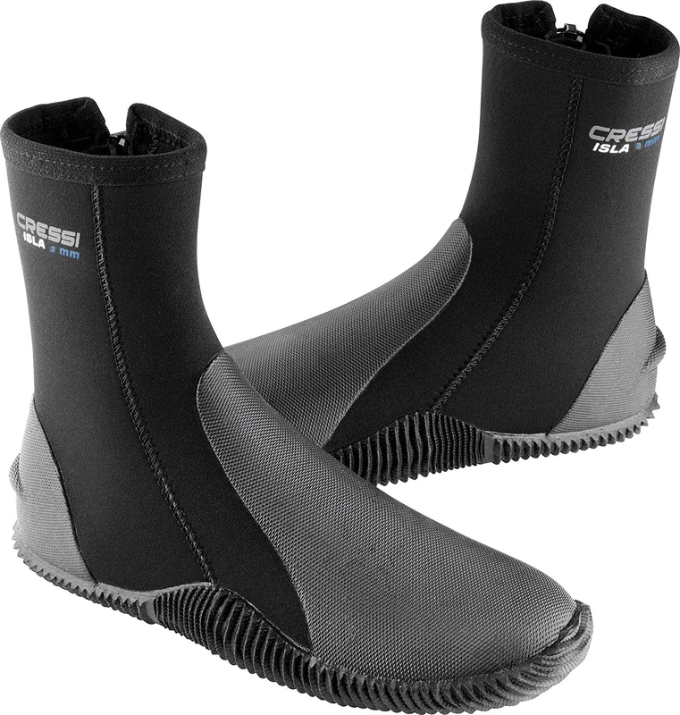 Cressi Isla Boots - Unisex Diving Neoprene Boots with Rubber Soles