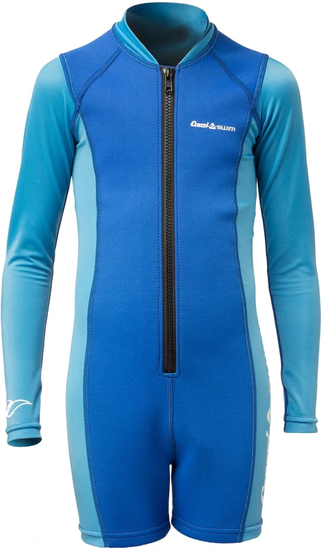 Cressi Children's Shorty Kid Thermal Wetsuit Neoprene Ultra Stretch 1 5 2 Mm, Long Sleeves - Blue/Light Blue, 2X-Large 7 8 Years UK