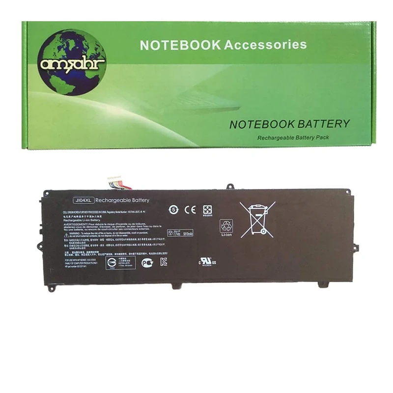 amsahr J104XL-03 Replacement Battery for HP J104XL, 901247-855, 901307-541, HSTNN-UB7E, J104XL, JI04047XL, JI04XL - Includes Stereo Earphone ()