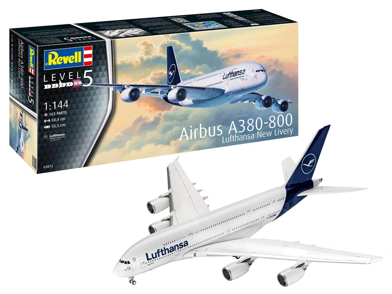 Revell Airbus A380-800 Lufthansa New Livery - 1:144 Model Kit - Image 1