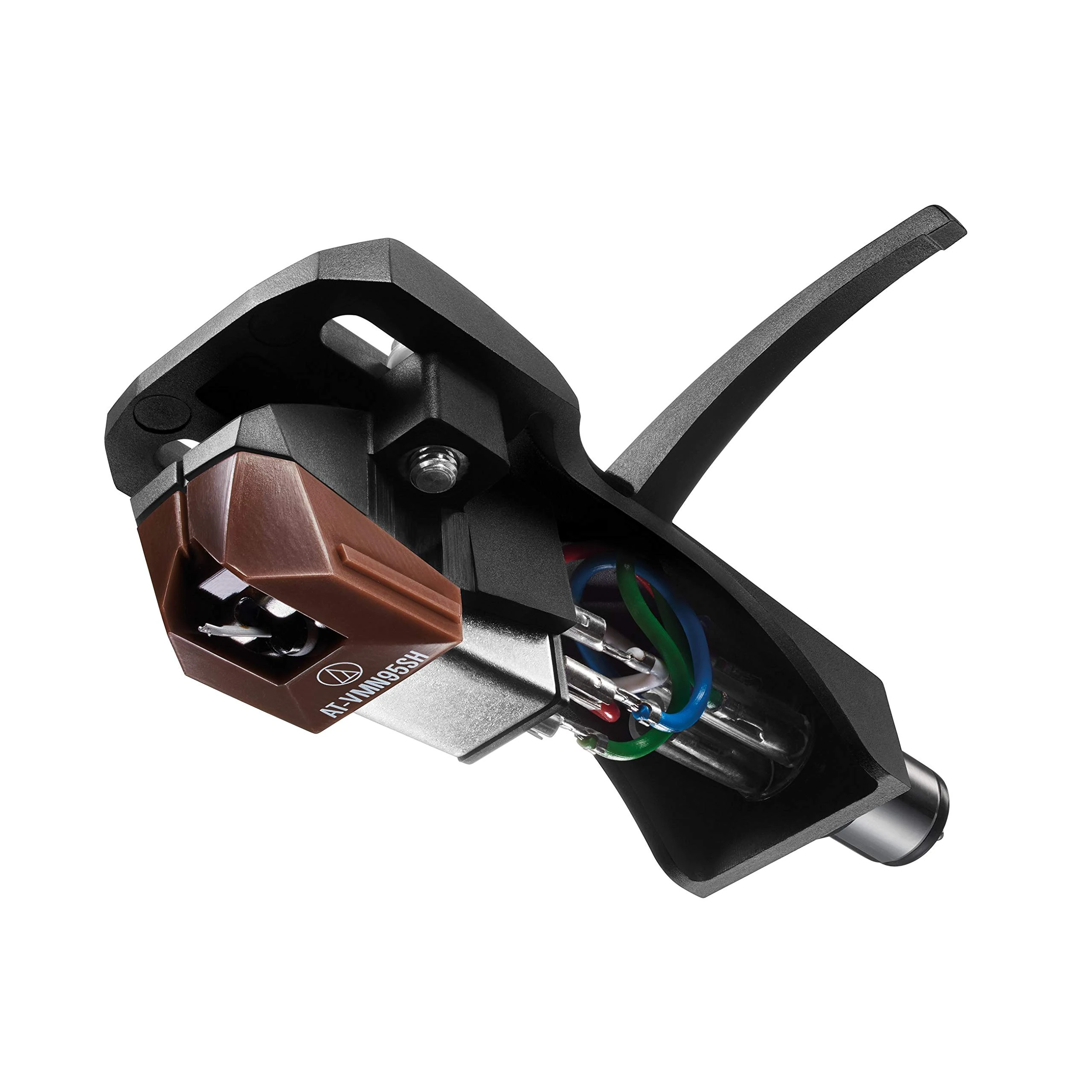 Audio Technica AT-VM95SH/H Headshell/Dual Moving Magnet Cartridge Combo Kit (Black/Brown)