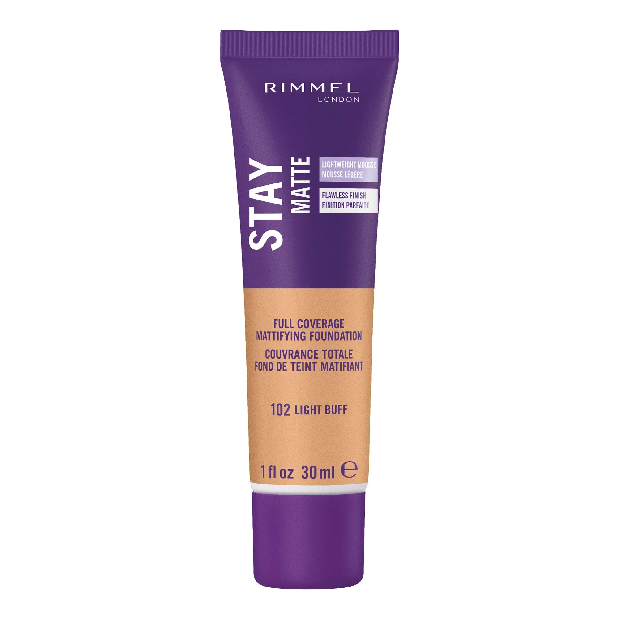 RIMMEL STAY MATTE 30ML FOUNDATION LIGHT NUDE 102