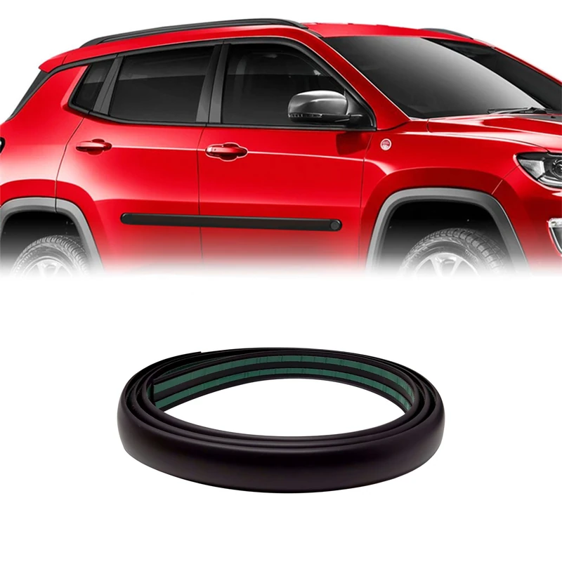 4R Quattroerre.it Universal Adhesive Protective Profiles for Cars, 32 mm x 2 mt, Set of 6, Black