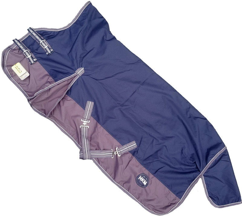 HKM Vororder Horse Blanket Dark Blue/Grey 155 - Image 1
