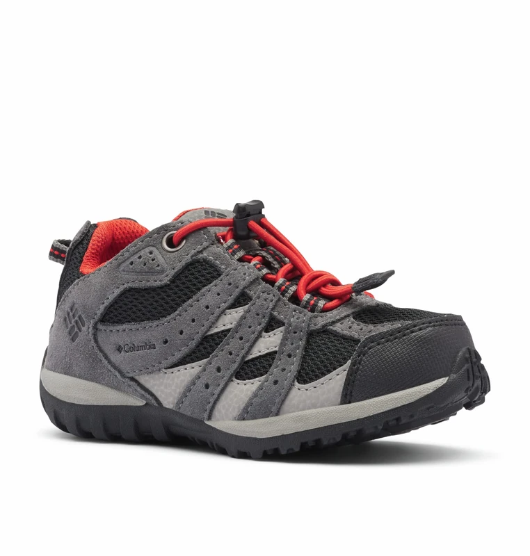 Columbia Unisex Kids Kids Redmond WP waterproof low rise hiking shoes, Black (C Black x Flame), 11 UK - Image 1