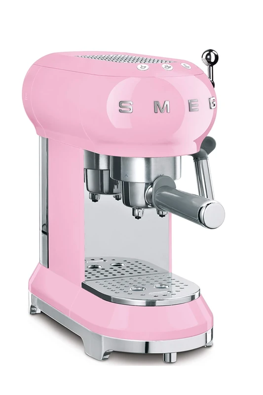 SMEG ECF01PKEU, Espresso Machine 50's Style, Pastel Pink