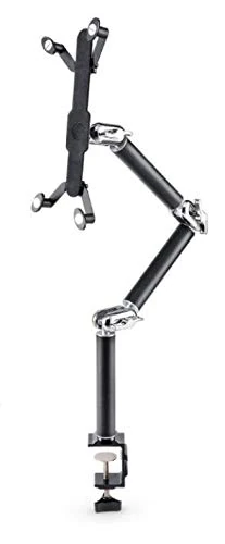System-S Universal Gooseneck Table Mount Holder 3-Articulated Arm for Tablet PC's eBook Reader in Black, 56919957