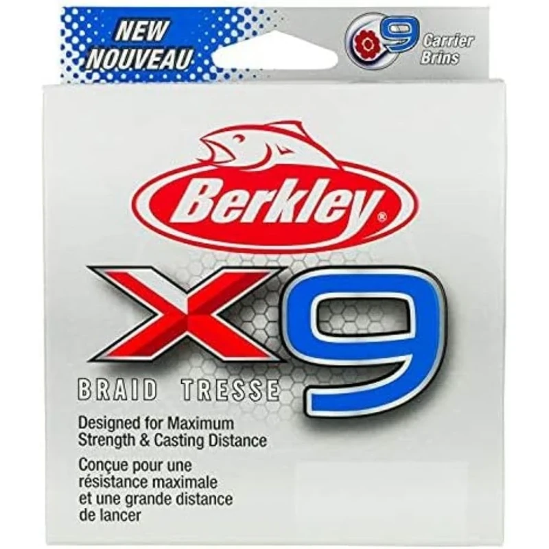 Berkley X9 Braided Fishing Line - 9 Strand Braid Line for Saltwater and Freshwater Fishing