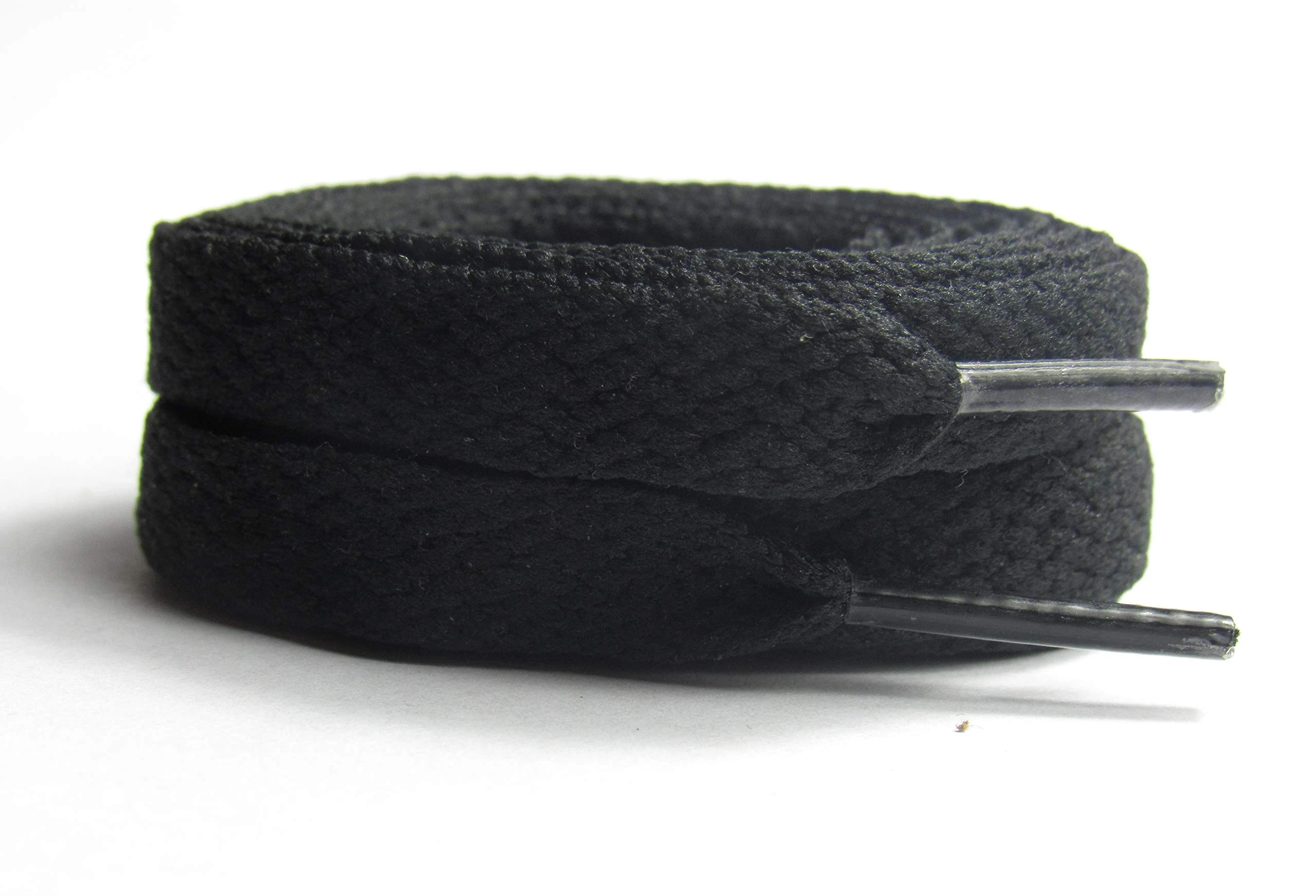 maxstrapz Big Wide Shoelaces 10mm and 15mm Fat Shoe laces for Skate shoes (Black 10mm)