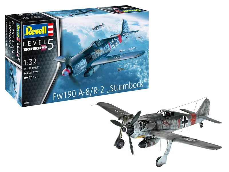Revell 03874 Fw190 A-8/R-2 "Sturmbock" 1:32 Scale Unbuilt/Unpainted Plastic Model Kit