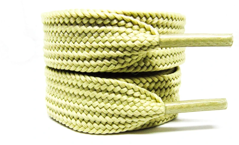maxstrapz Big Wide Shoelaces 10mm and 15mm Fat Shoe laces for Skate shoes (Khaki 15mm) - Image 1