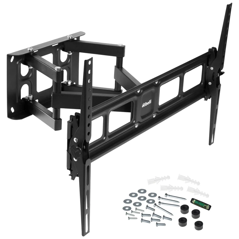 Ribelli® TV Wall Mount Swivelling Tilting Max. VESA 600 x 400 mm for 32-84 Inches, TV Bracket, Flat & Curved TV or Monitor up to 50 kg