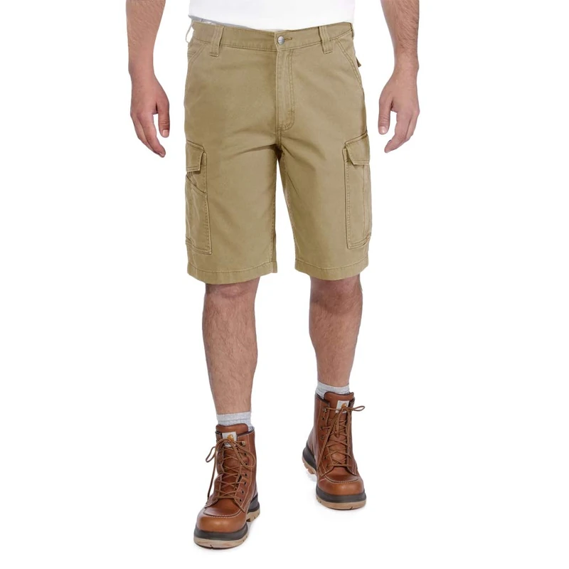 Carhartt Men's Rugged Flex® Relaxed Fit Canvas Cargo Work Short, Dark Khaki, W42