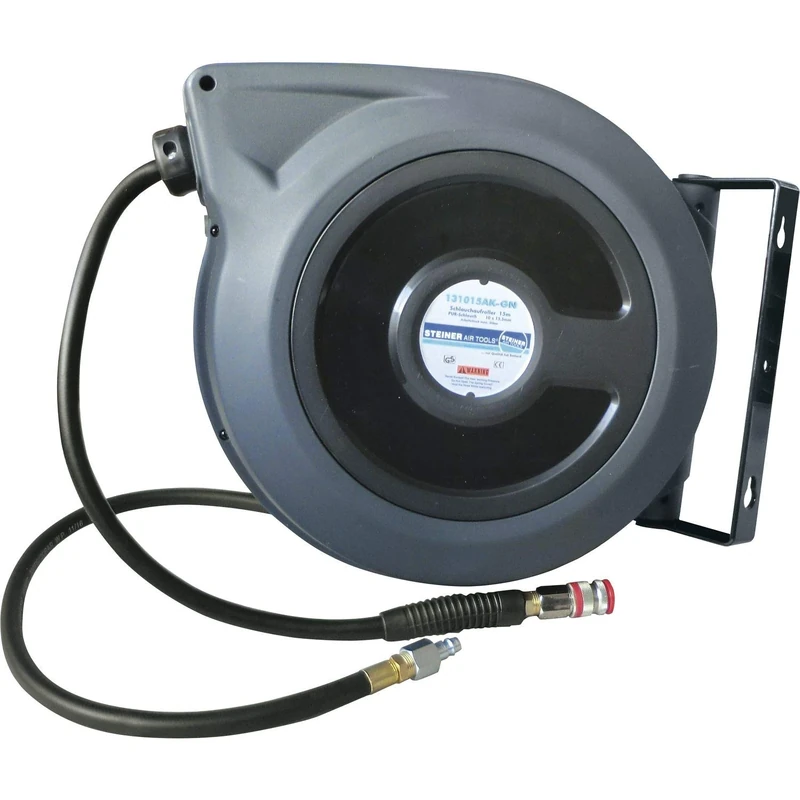 STEINER AIRTOOL 131015AK-GN Compressed Air Hose Reel 15 m Hose 10 x 15.5 mm