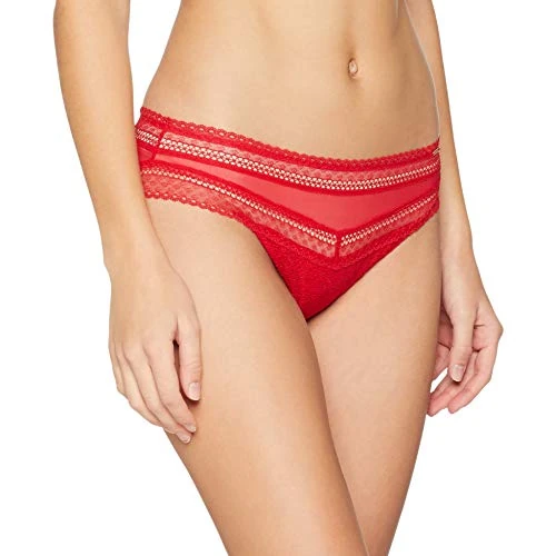 Chantelle Women's, FESTIVITE, Plunge T-Shirt Bra, Women's lingerie, Red (Coquelicot Yu), 36D